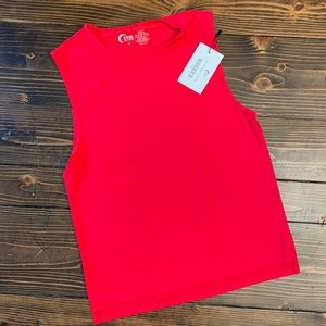 NWT ZYIA Red Slit Muscle Tank